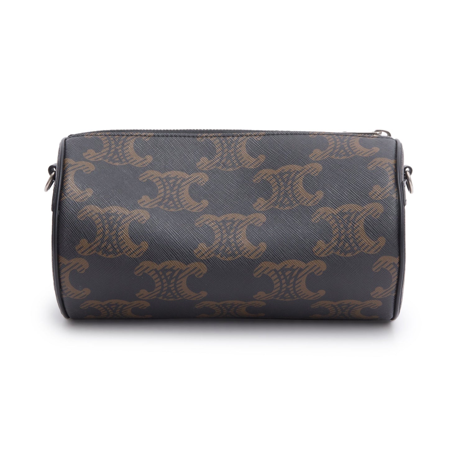 Celine 2022 Brown Triomphe Canvas Cylinder Bag