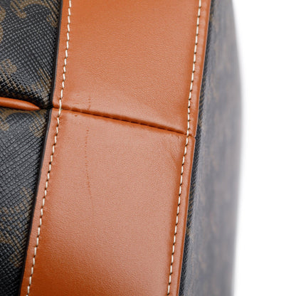 Celine 2020 Brown Triomphe Canvas Medium Bucket Bag