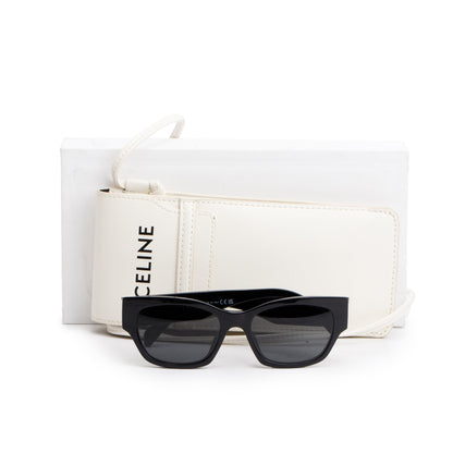 Celine 2022 CL40197 Black Acetate Rectangular Sunglasses