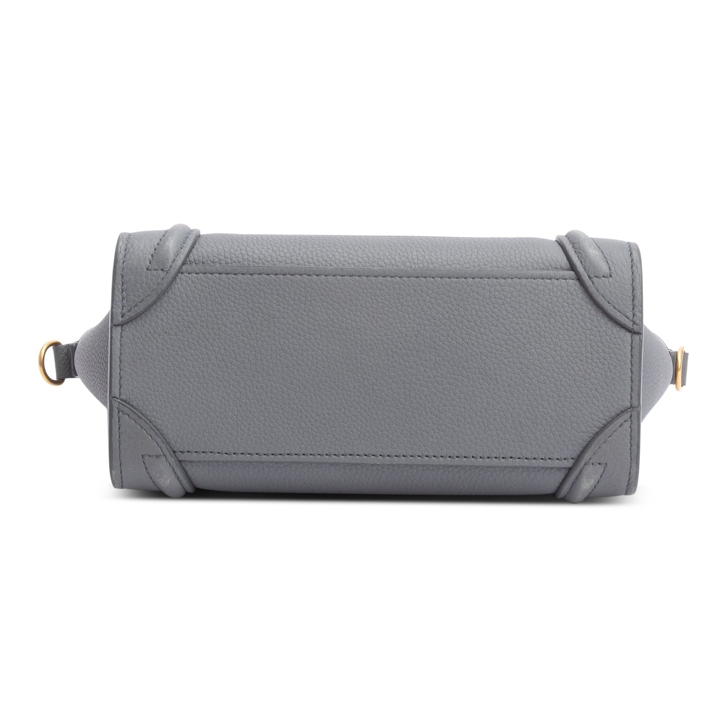 Celine 2022 Grey Calfskin Leather Nano Luggage Tote