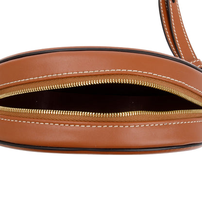 Celine 2022 Tan Smooth Calfskin Leather Mini Cuir Triomphe Oval Crossbody Bag