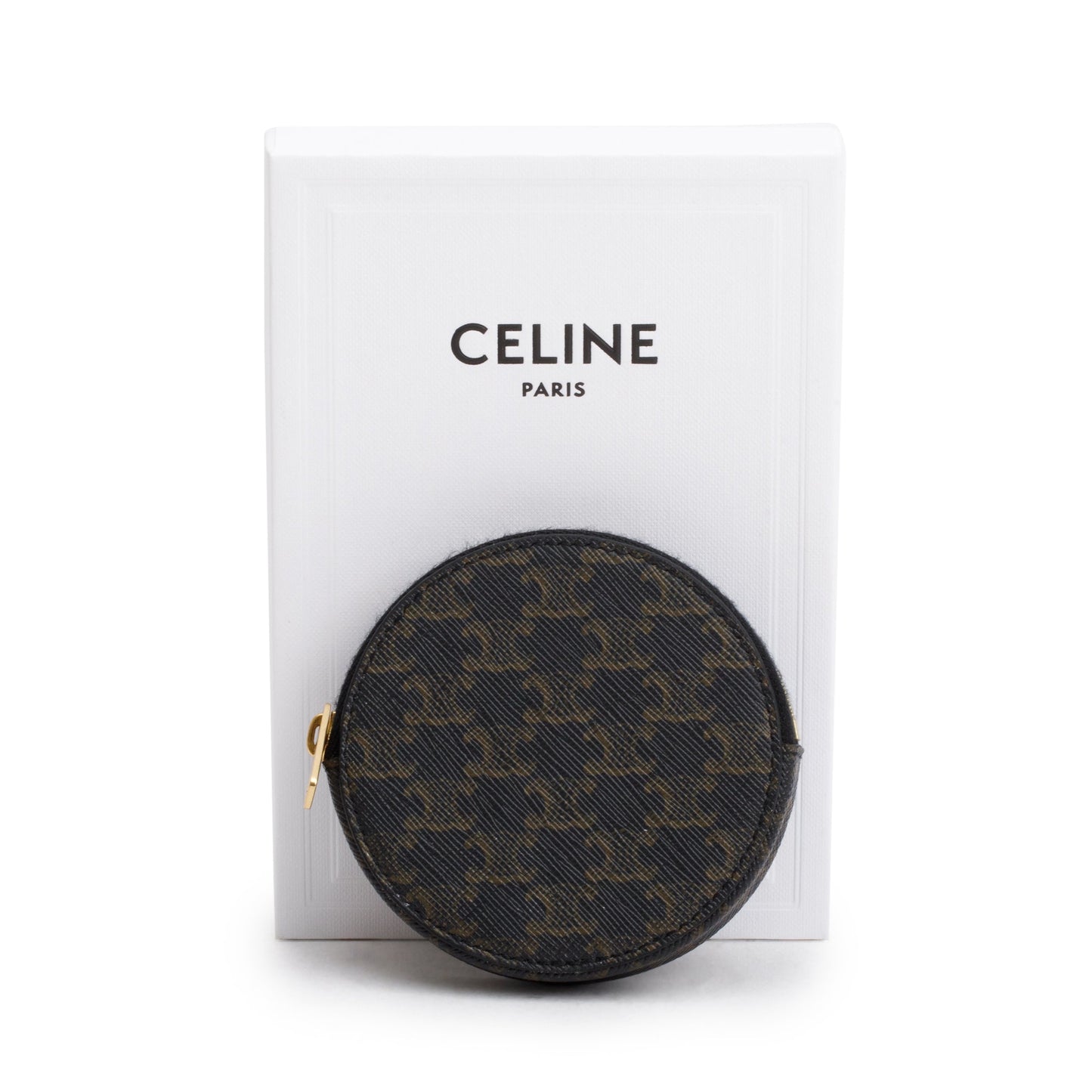 Celine 2023 Brown Triomphe Canvas Coin Purse