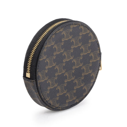 Celine 2023 Brown Triomphe Canvas Coin Purse