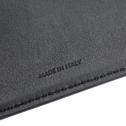Celine 2024 Black Shiny Calfskin Leather Triomphe Compact Wallet