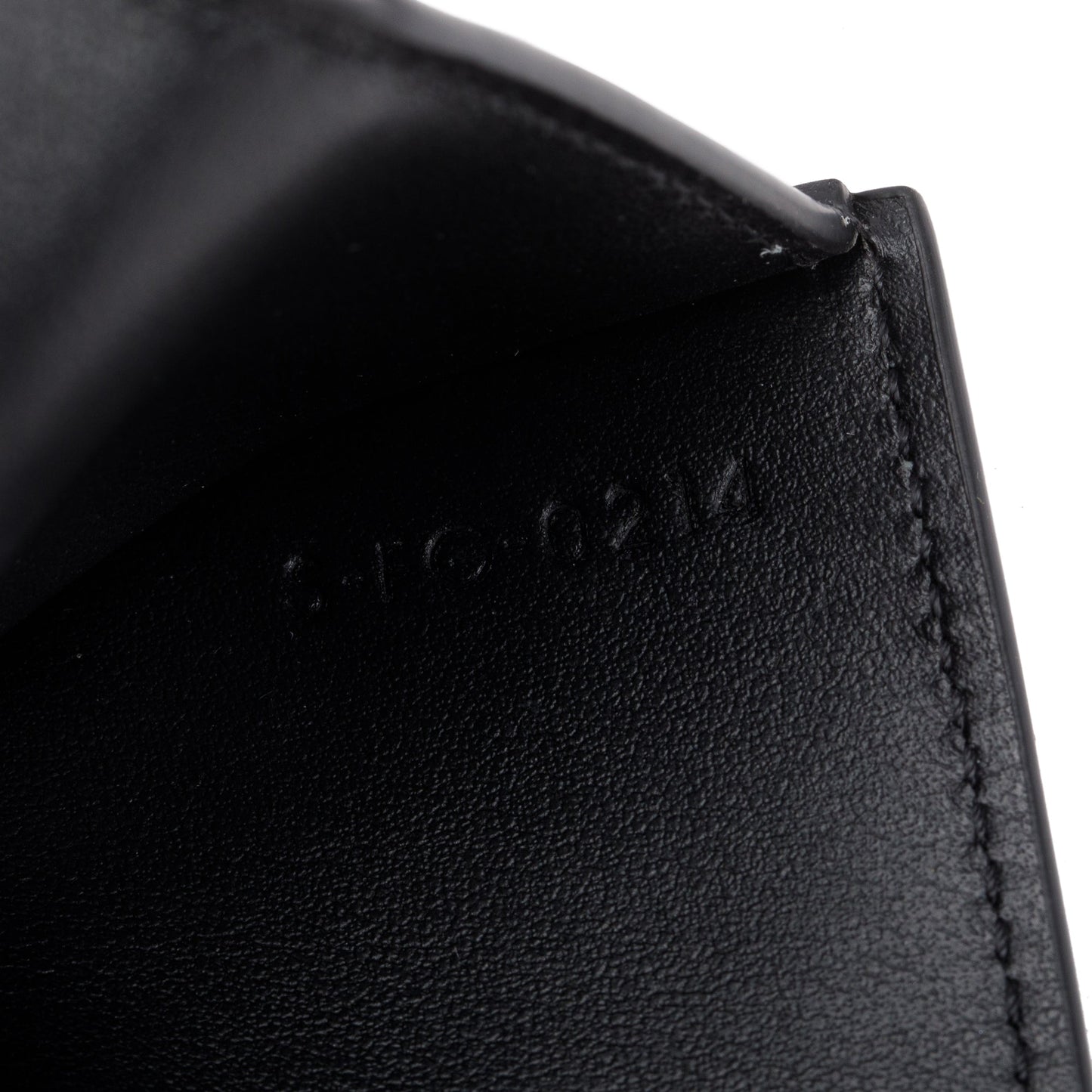 Celine 2024 Black Shiny Calfskin Leather Triomphe Compact Wallet
