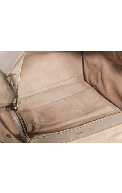Luxury CELINE - Beige & Black Large Trapeze Tote Bag