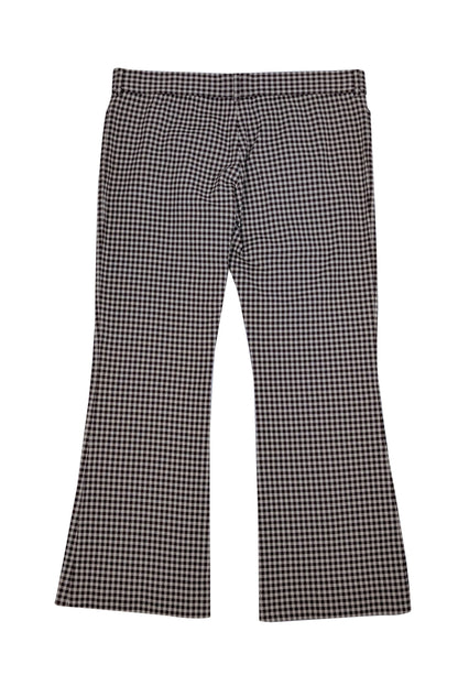 Luxury CELINE - Beige & Brown Plaid Pants Sz 12
