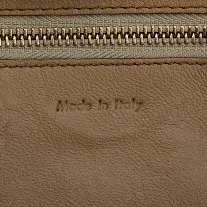 Celine Beige Calfskin Leather Medium Luggage Tote