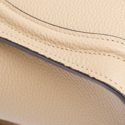 Celine Beige Drummed Calfskin Leather Nano Luggage Tote