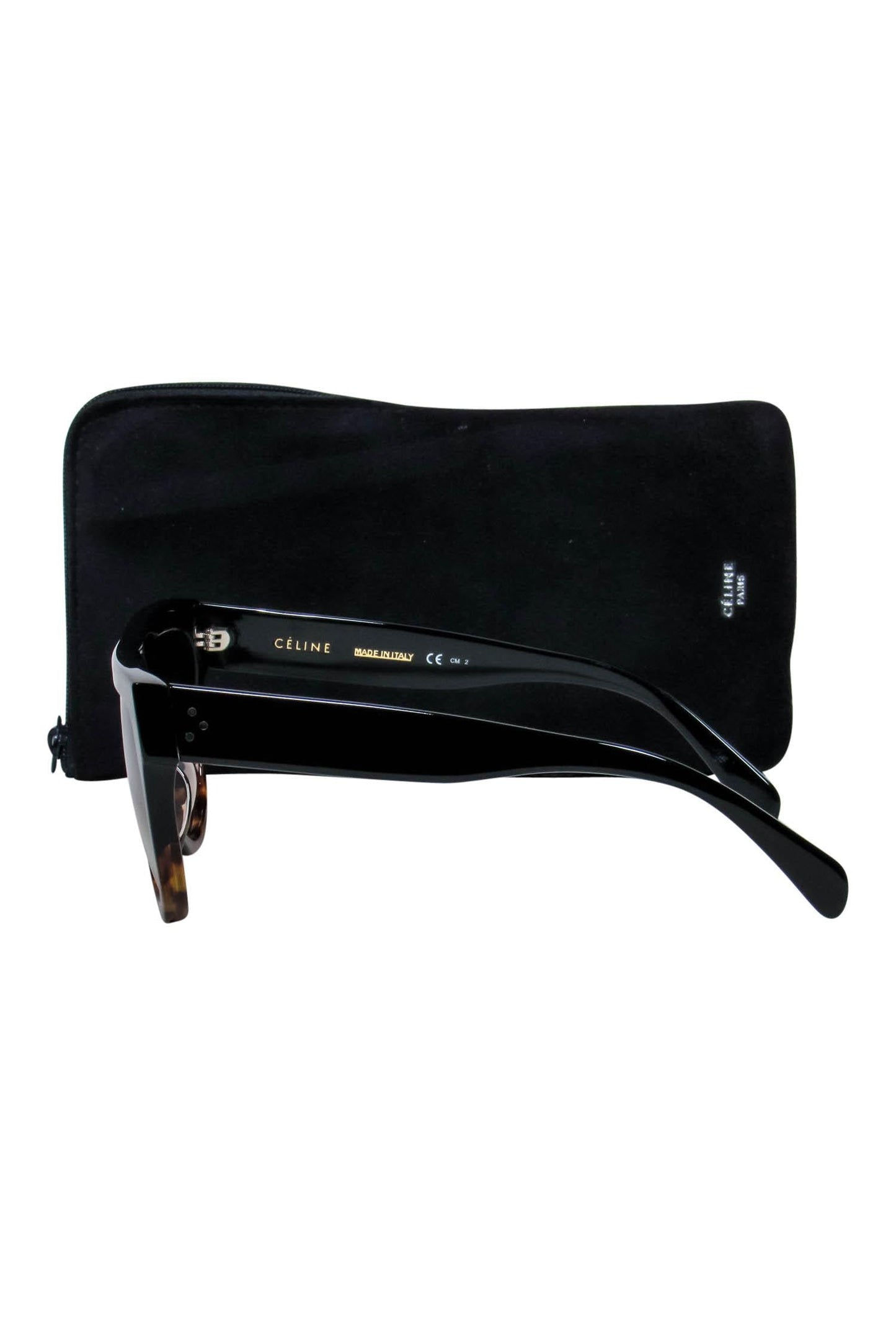 Luxury CELINE - Black & Brown Gradient Shield-Style Sunglasses