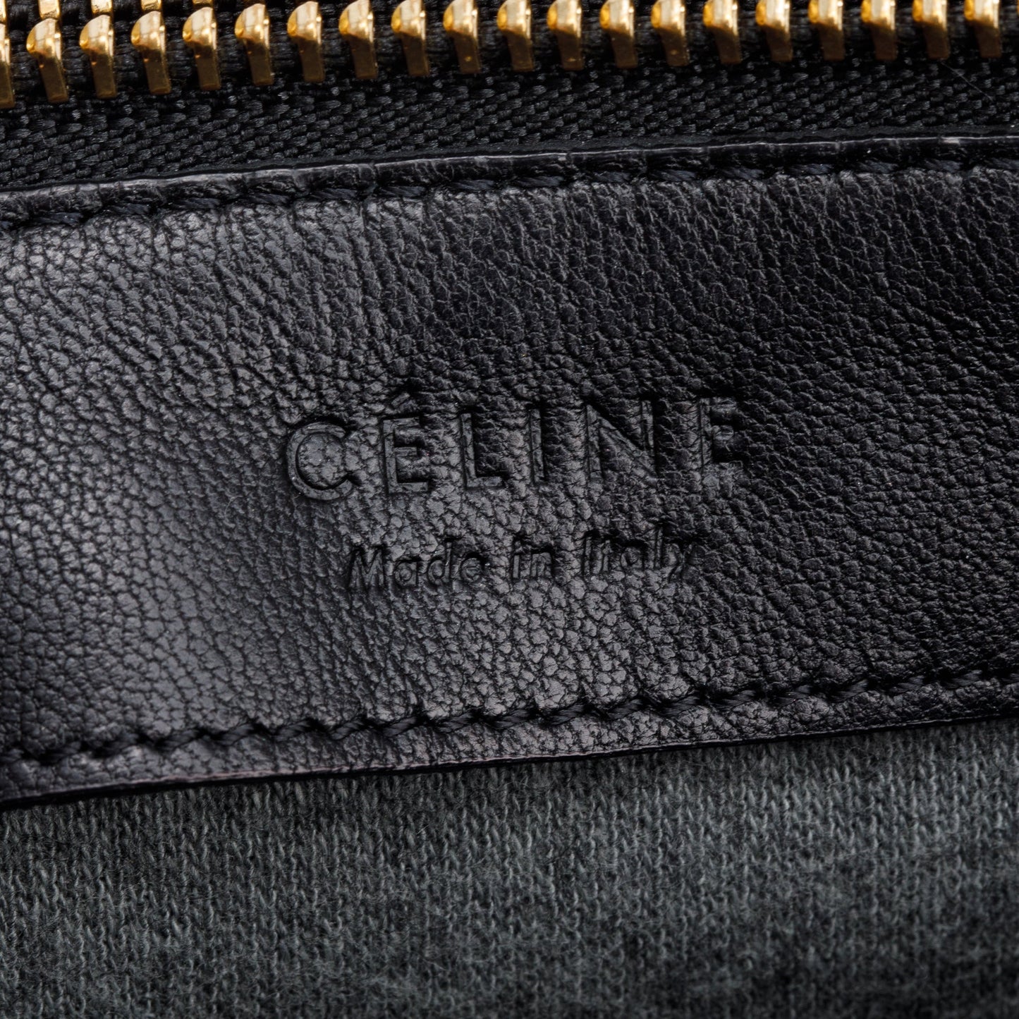 Celine Black Calfskin Leather Large Trio Crossbody Bag