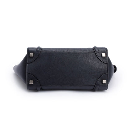 Celine Black Calfskin Leather Micro Luggage Tote