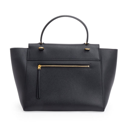 Celine Black Grained Calfskin Leather Mini Belt Bag