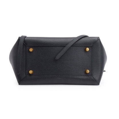 Celine Black Grained Calfskin Leather Mini Belt Bag