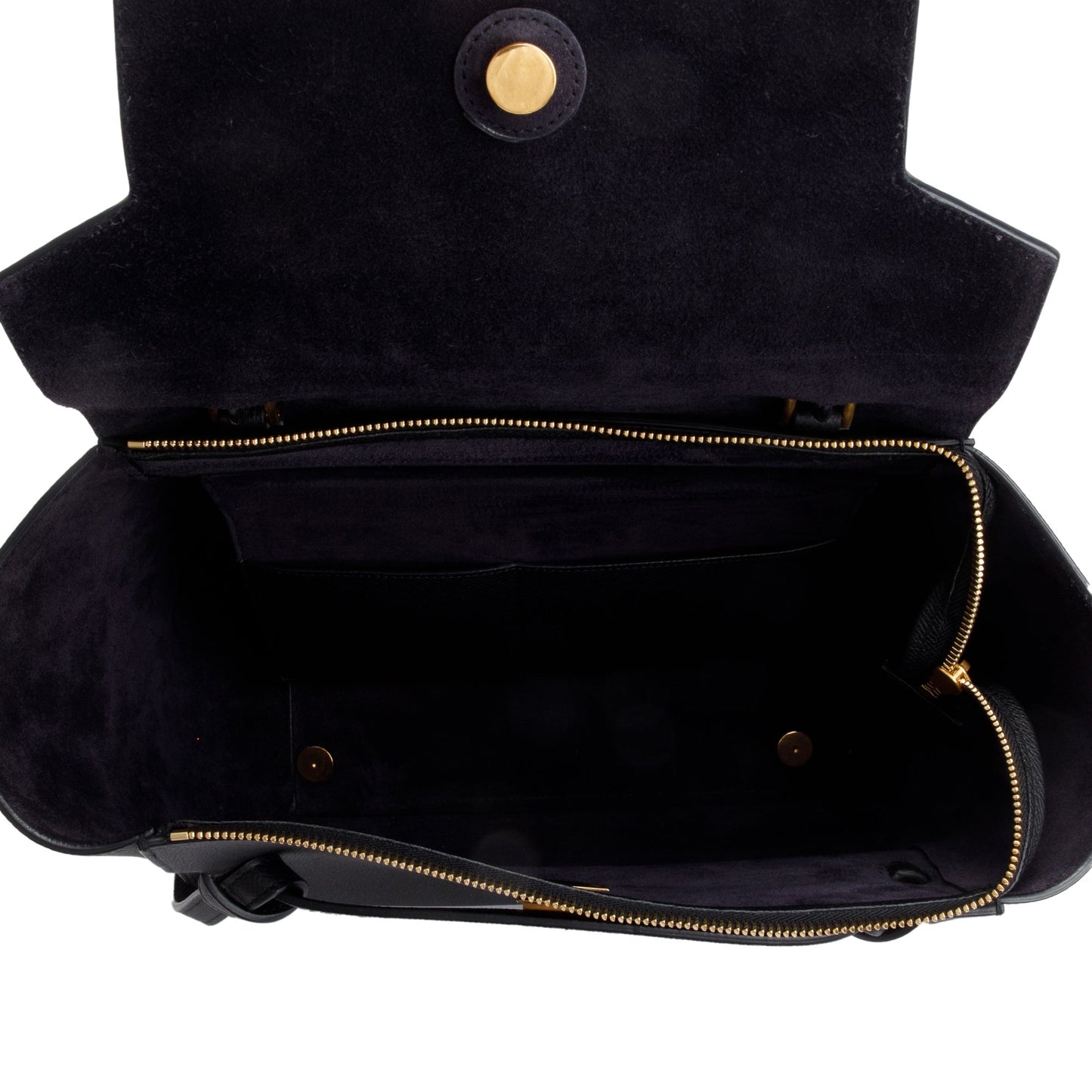 Celine Black Grained Calfskin Leather Mini Belt Bag