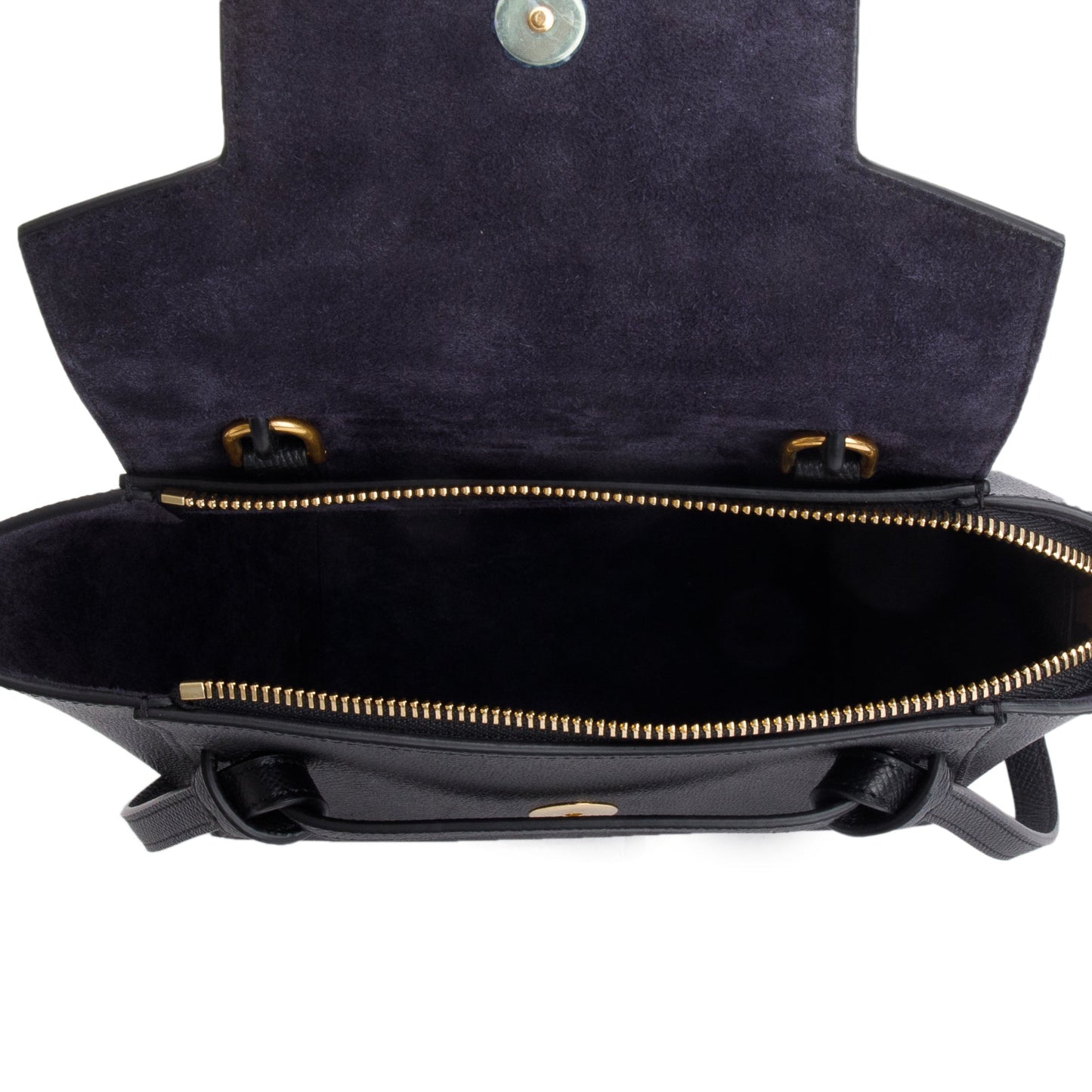 Celine Black Grained Calfskin Leather Nano Belt Bag
