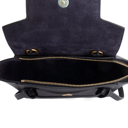 Celine Black Grained Calfskin Leather Nano Belt Bag