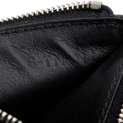 Celine Black Grained Calfskin Leather Small Trotteur Multifunction Wallet