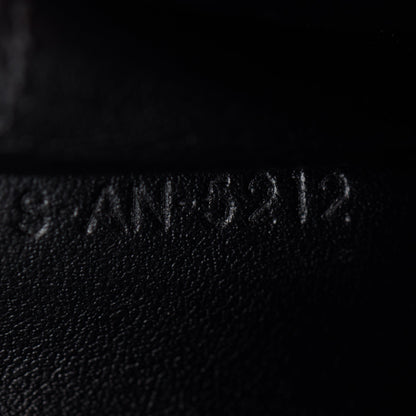 Celine Black Grained Calfskin Leather Strap Wallet