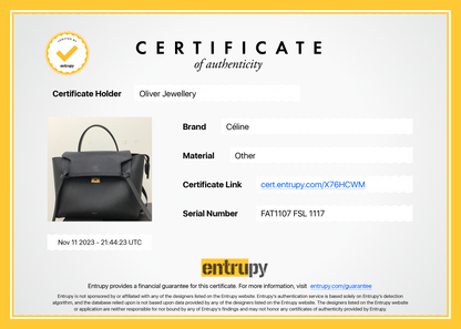 Celine Black Grained Leather Mini Belt Bag