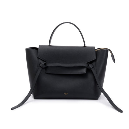 Celine Black Grained Leather Mini Belt Bag