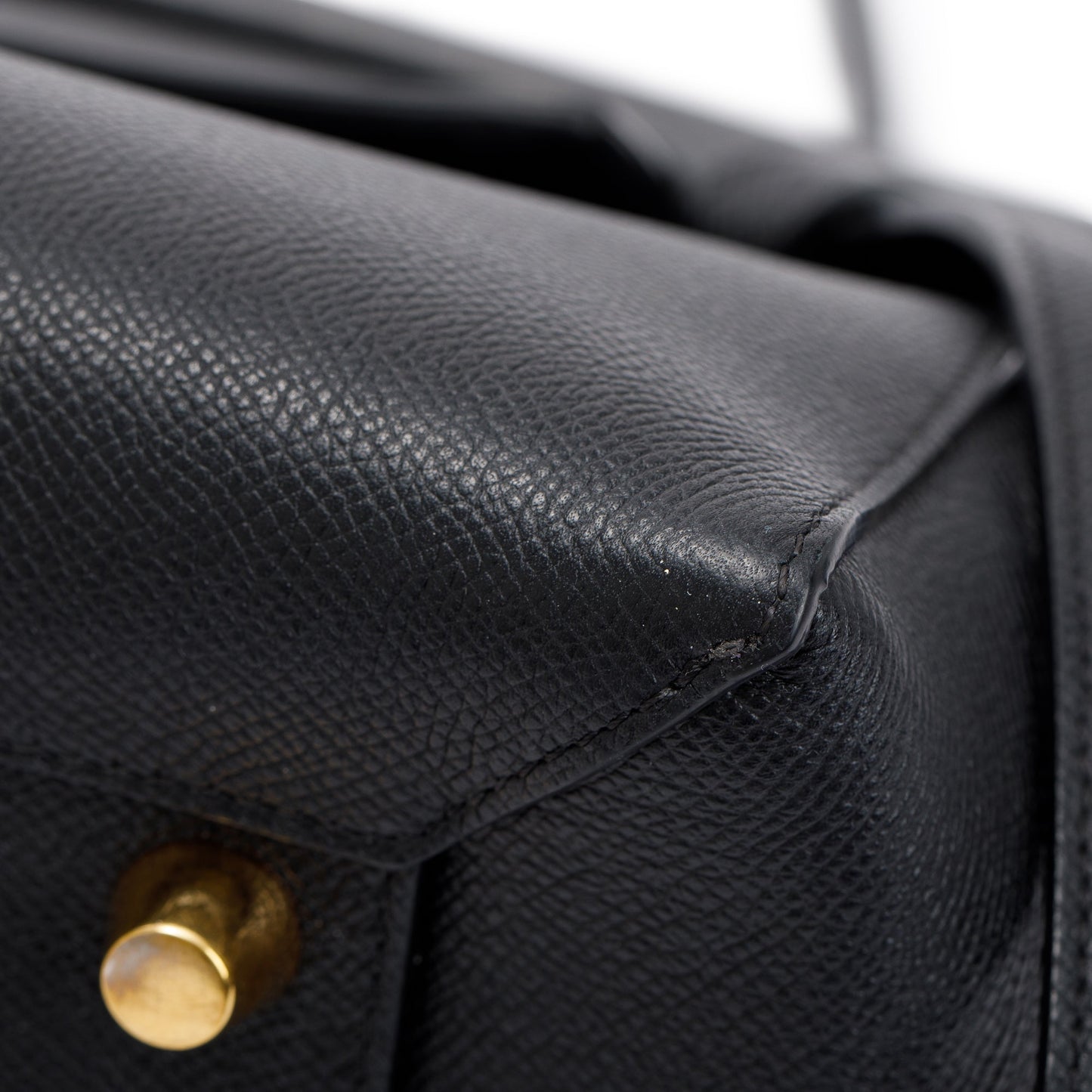 Celine Black Grained Leather Mini Belt Bag