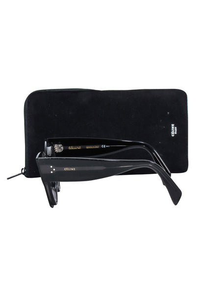 Luxury CELINE - Black Rounded Cat-Eye Sunglasses