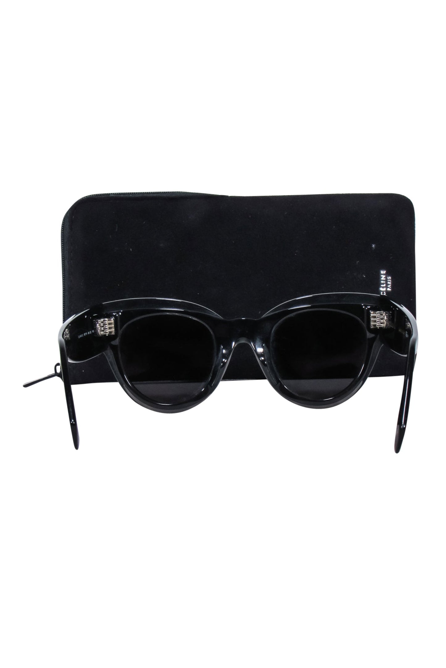 Luxury CELINE - Black Rounded Cat-Eye Sunglasses