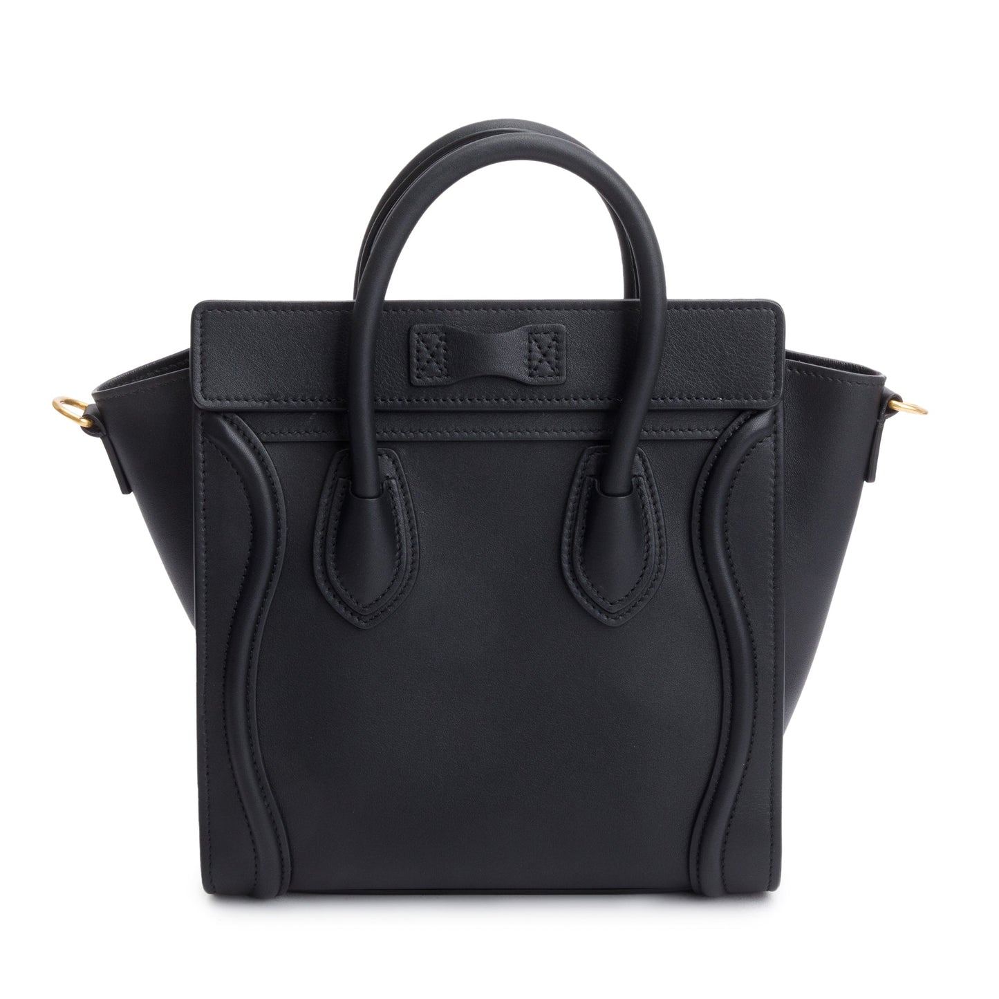Celine Black Smooth Calfskin Leather Nano Luggage Tote