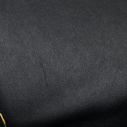 Celine Black Smooth Calfskin Leather Yellow Stitching Small Trapeze Bag