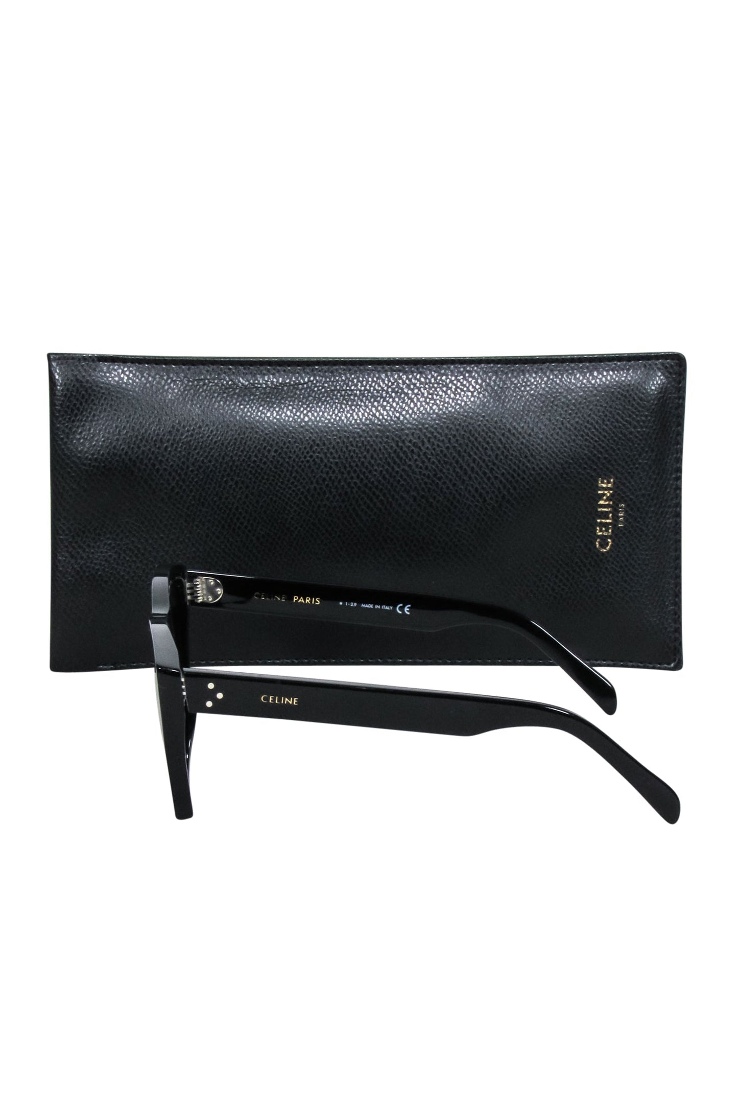 Luxury CELINE - Black Square Cat Eye Sunglasses