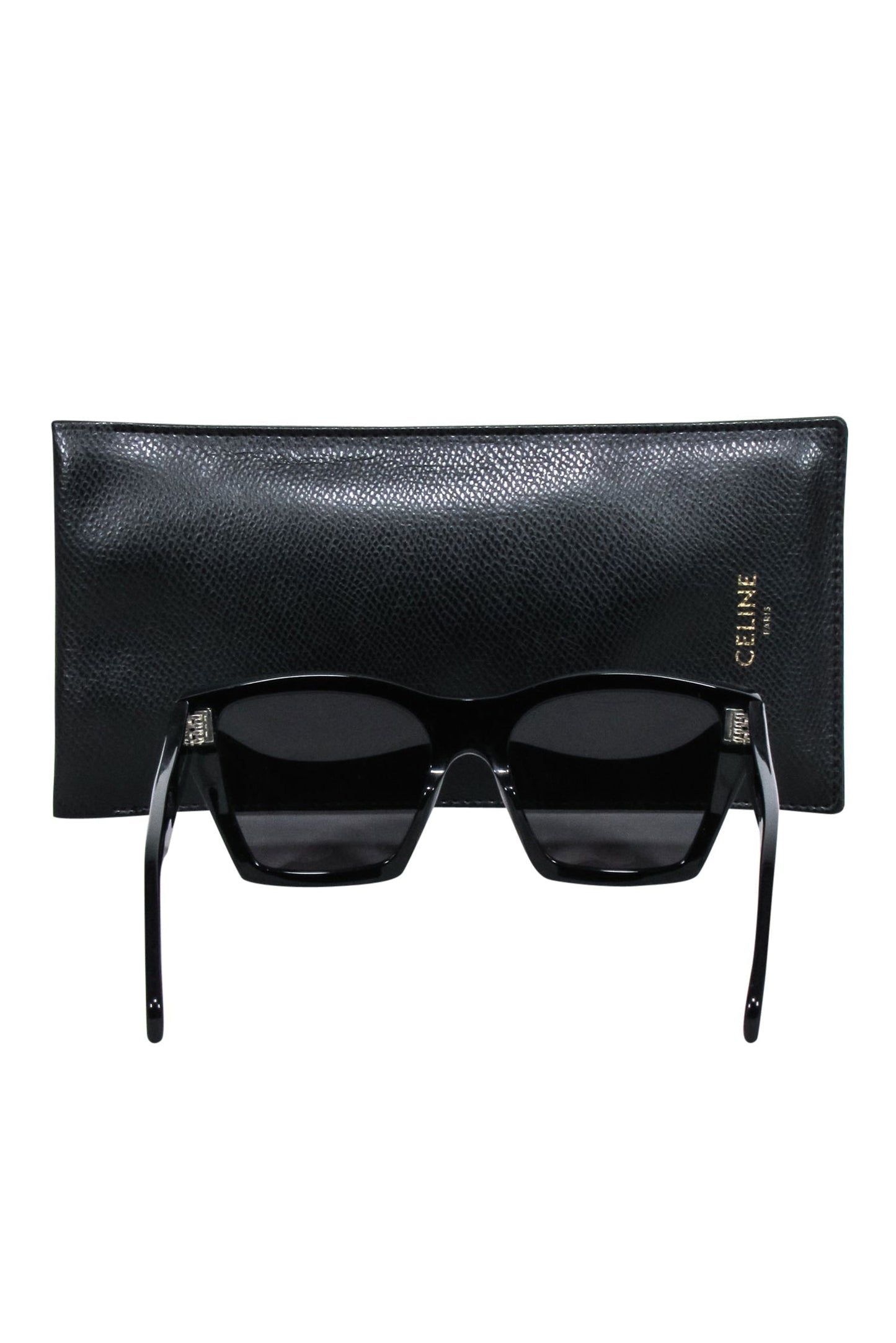 Luxury CELINE - Black Square Cat Eye Sunglasses