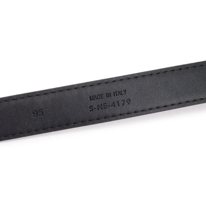 Celine Black Turillon Skinny Leather Belt, Size 95