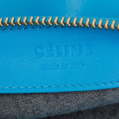 Celine Blue Calfskin Leather Small Trio Crossbody Bag