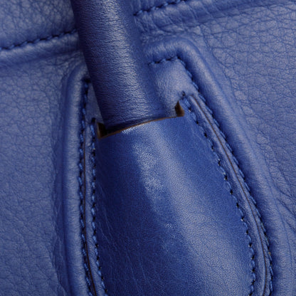 Celine Blue Grained Calfskin Medium Phantom Luggage Tote