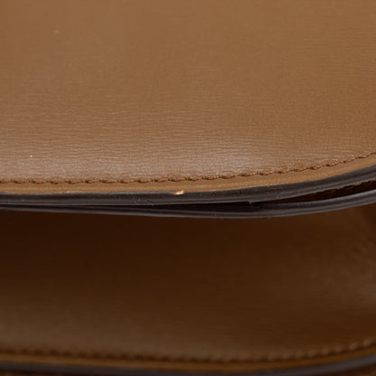 Celine Brown Smooth Calfskin Medium Classic Box Flap Bag