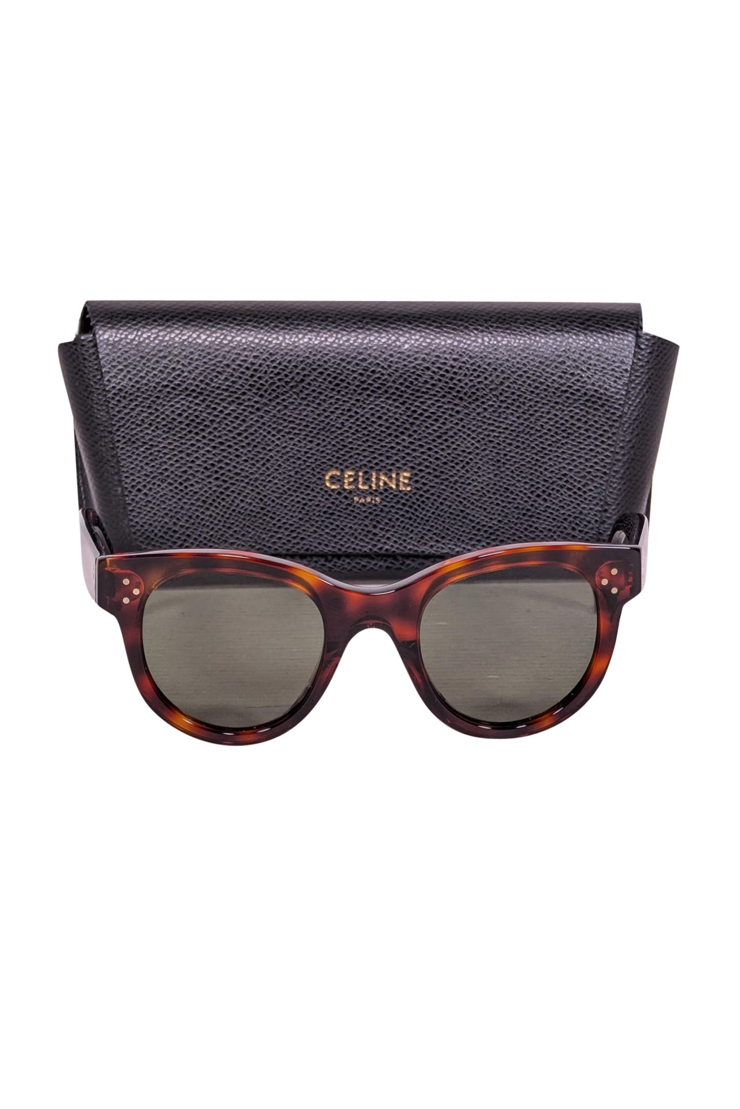 Luxury CELINE - Brown Tortoise Rounded Sunglasses