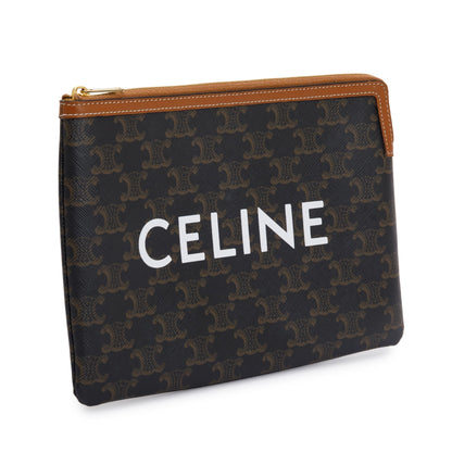Celine Brown Triomphe Small Pouch