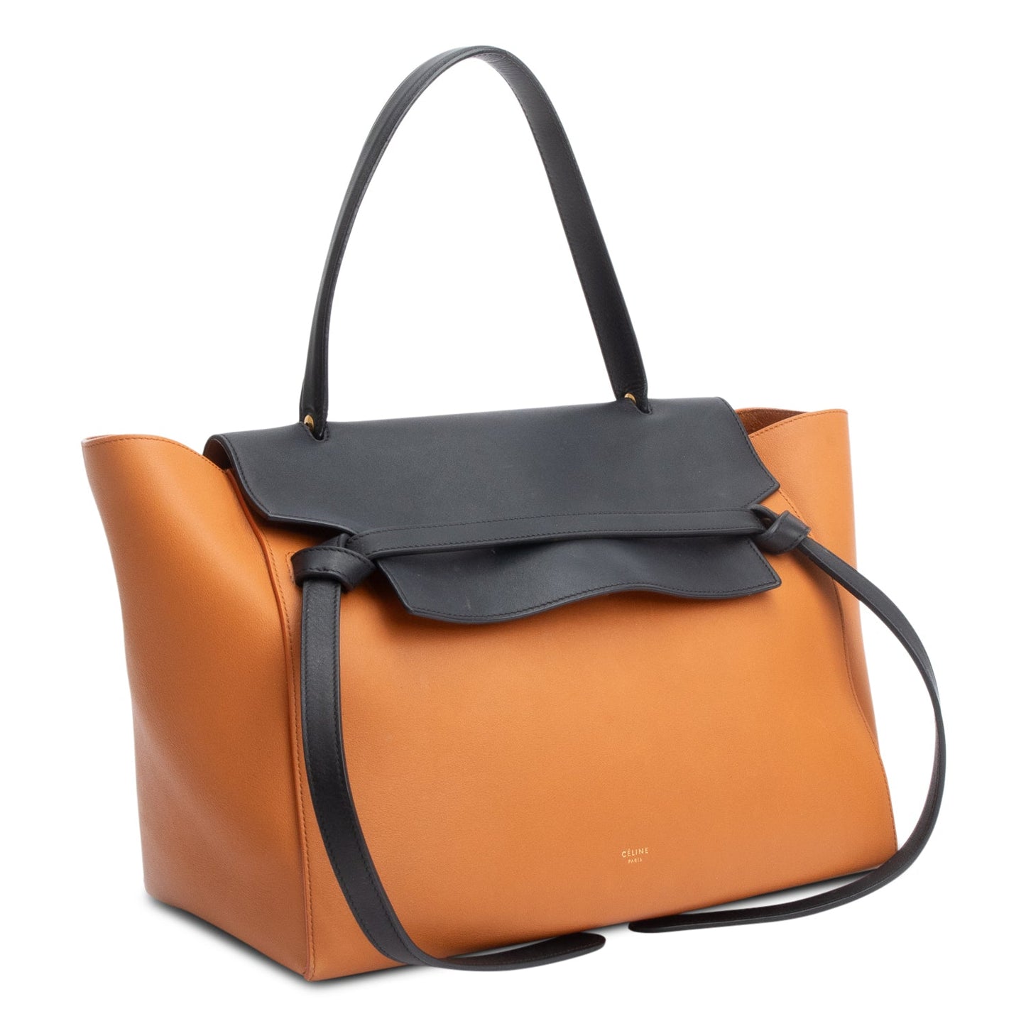 Celine Brown/Black Bicolor Calfskin Leather Small Belt Bag