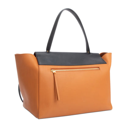 Celine Brown/Black Bicolor Calfskin Leather Small Belt Bag