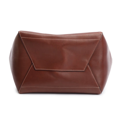 Celine Burgundy Leather Medium Seau Sangle Bucket Bag