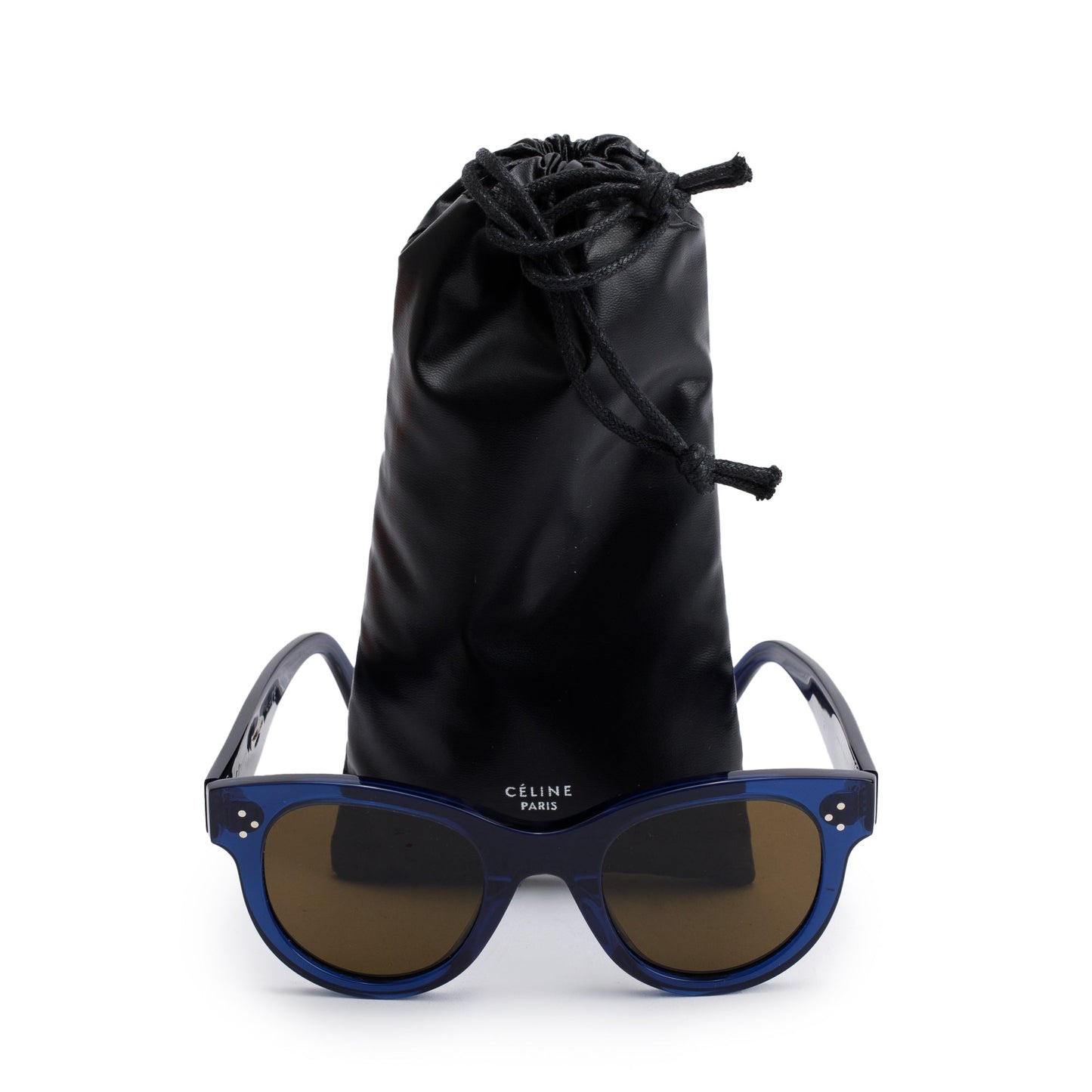 Celine CL40003I Navy Acetate Cat-Eye Sunglasses