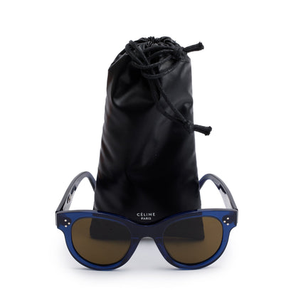 Celine CL40003I Navy Acetate Cat-Eye Sunglasses