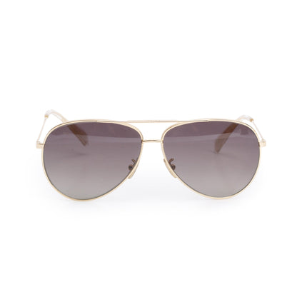 Celine CL40062U Gold Tone Metal Frame 01 Polarized Aviator Sunglasses