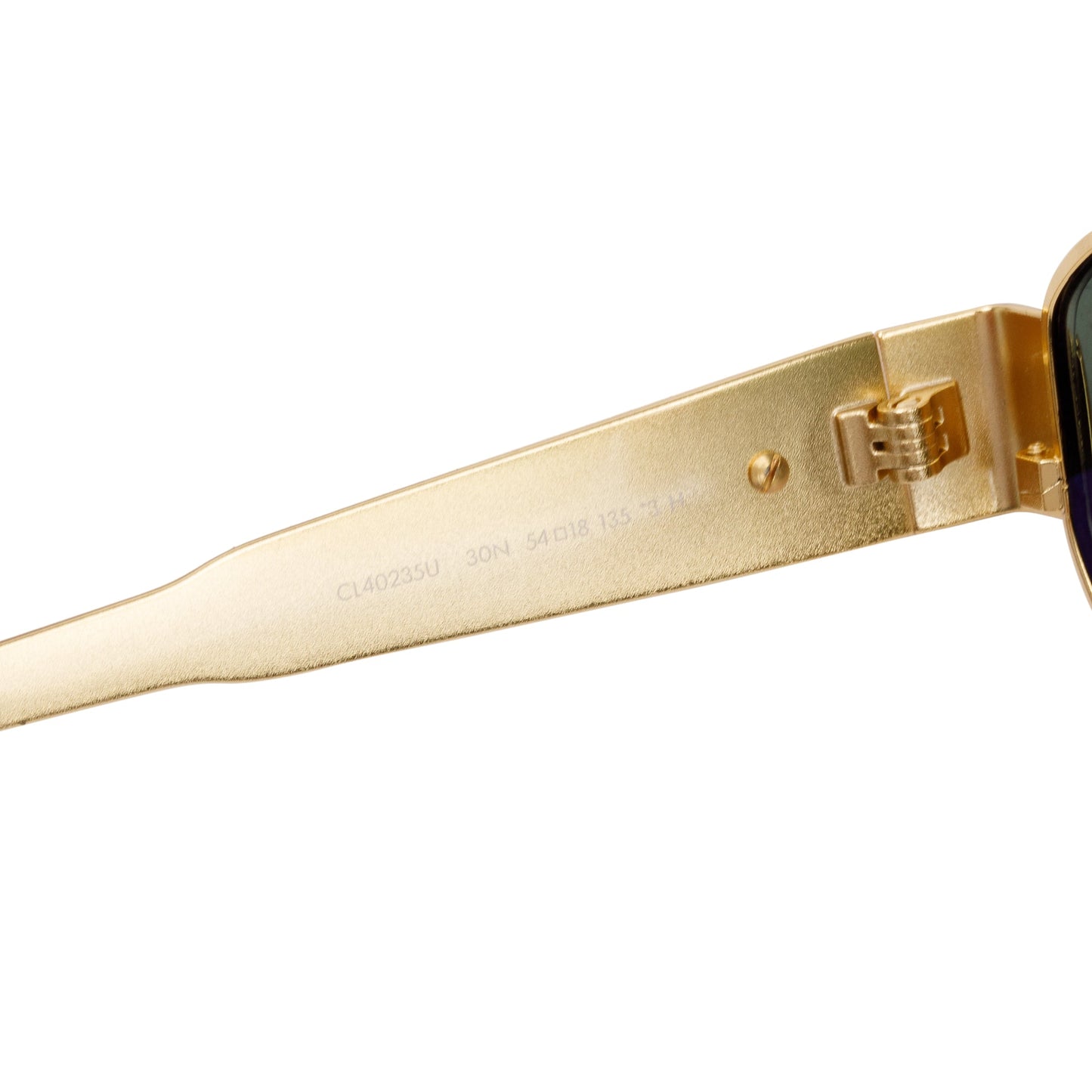 Celine CL401235U Gold-Tone Triomphe Metal 01 Oval Sunglasses