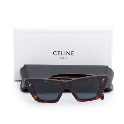 Celine CL401871 Brown Havana Acetate Cat-Eye Sunglasses