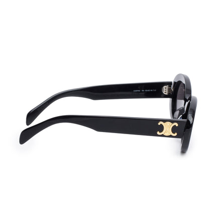 Celine CL40194U Black Acetate Triomphe 01 Oval Sunglasses