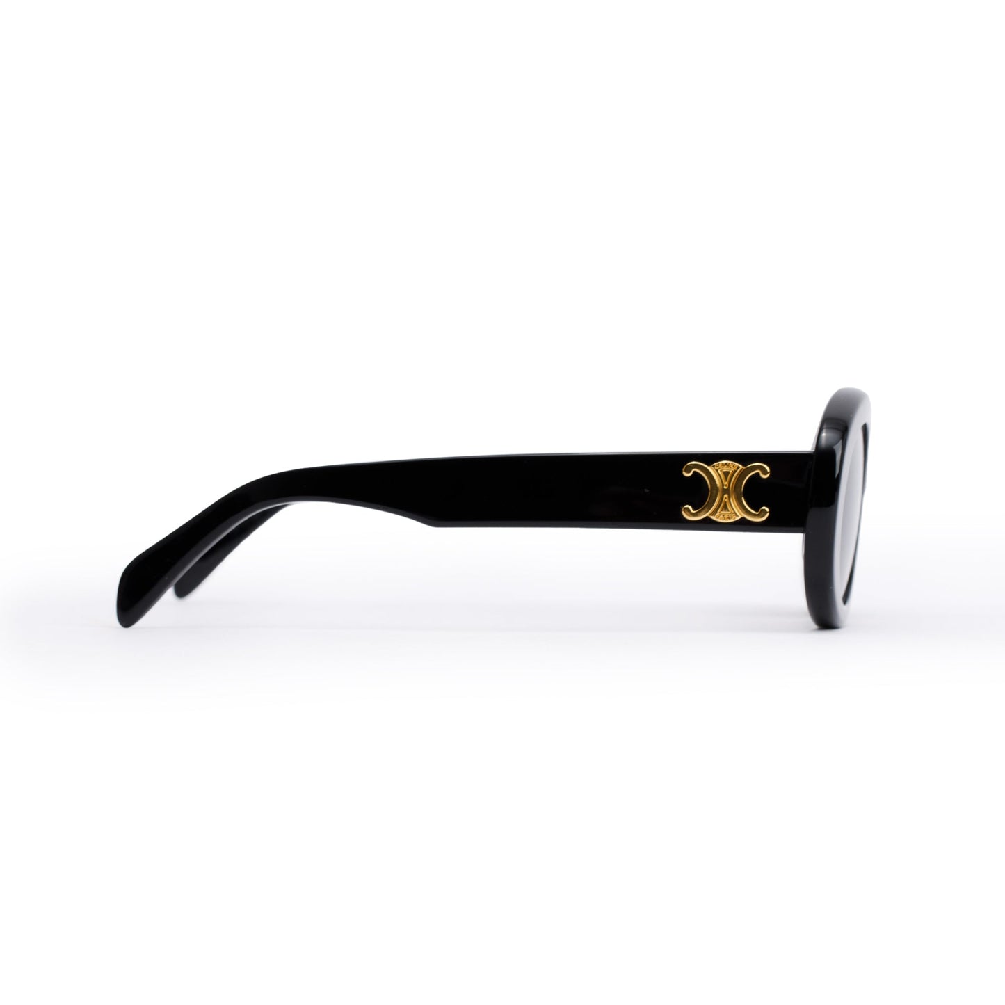 Celine CL40194U Black Acetate Triomphe 01 Oval Sunglasses