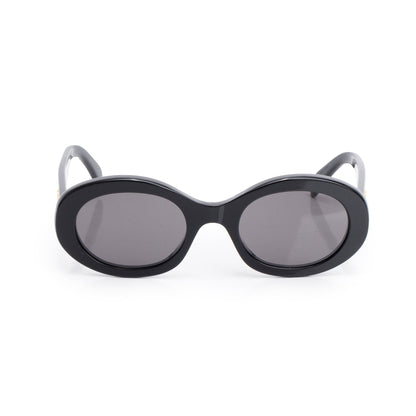 Celine CL40194U Black Acetate Triomphe 01 Oval Sunglasses