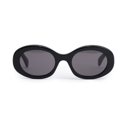 Celine CL40194U Black Acetate Triomphe 01 Oval Sunglasses